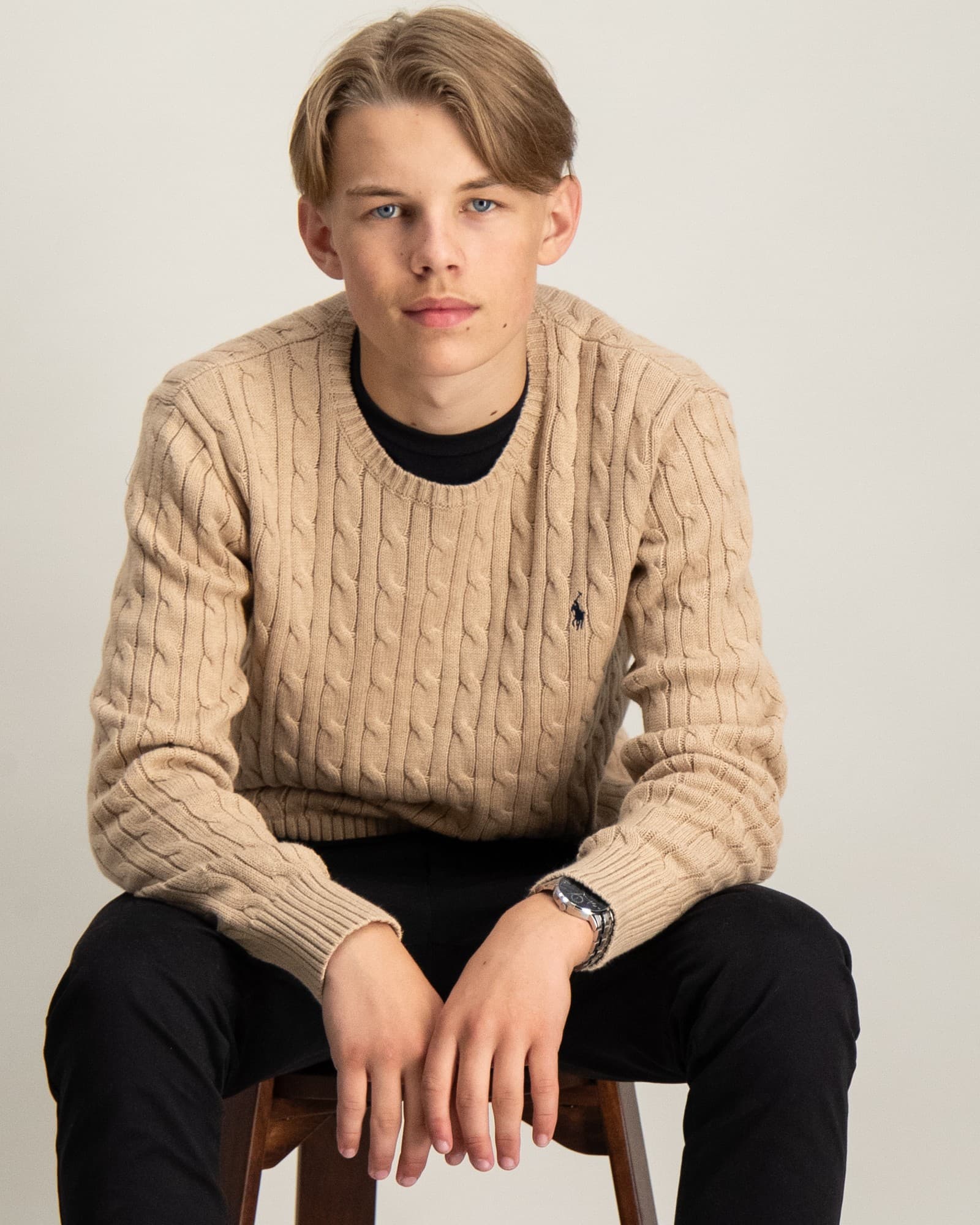 Cable-Knit Cotton Sweater