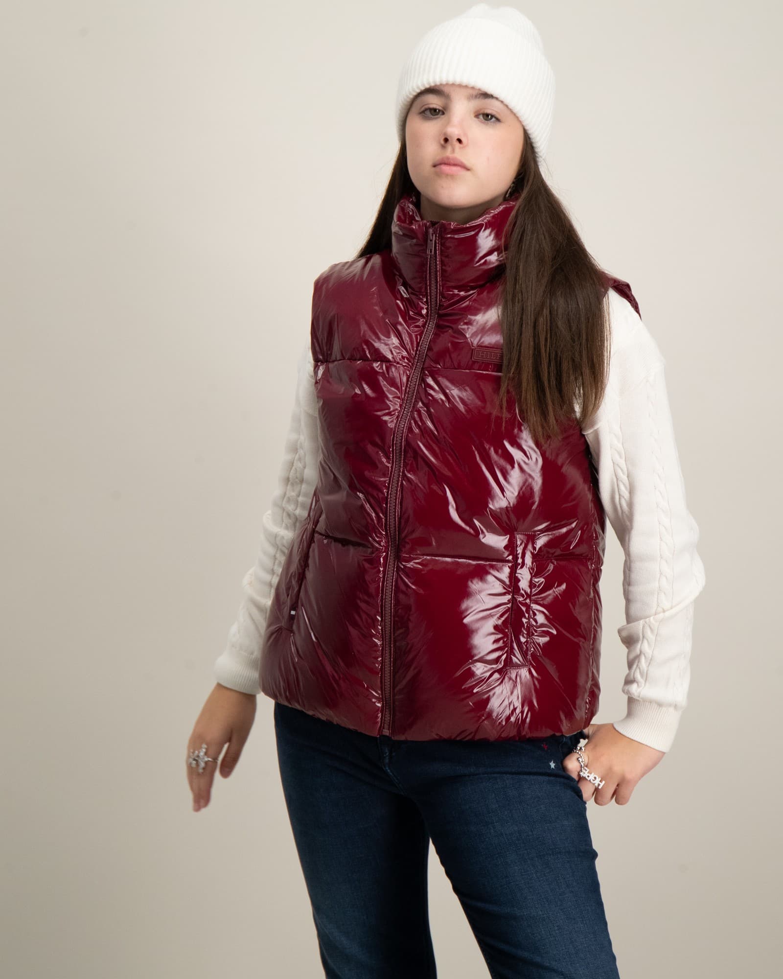 NEW YORK GLOSSY PUFFER VEST