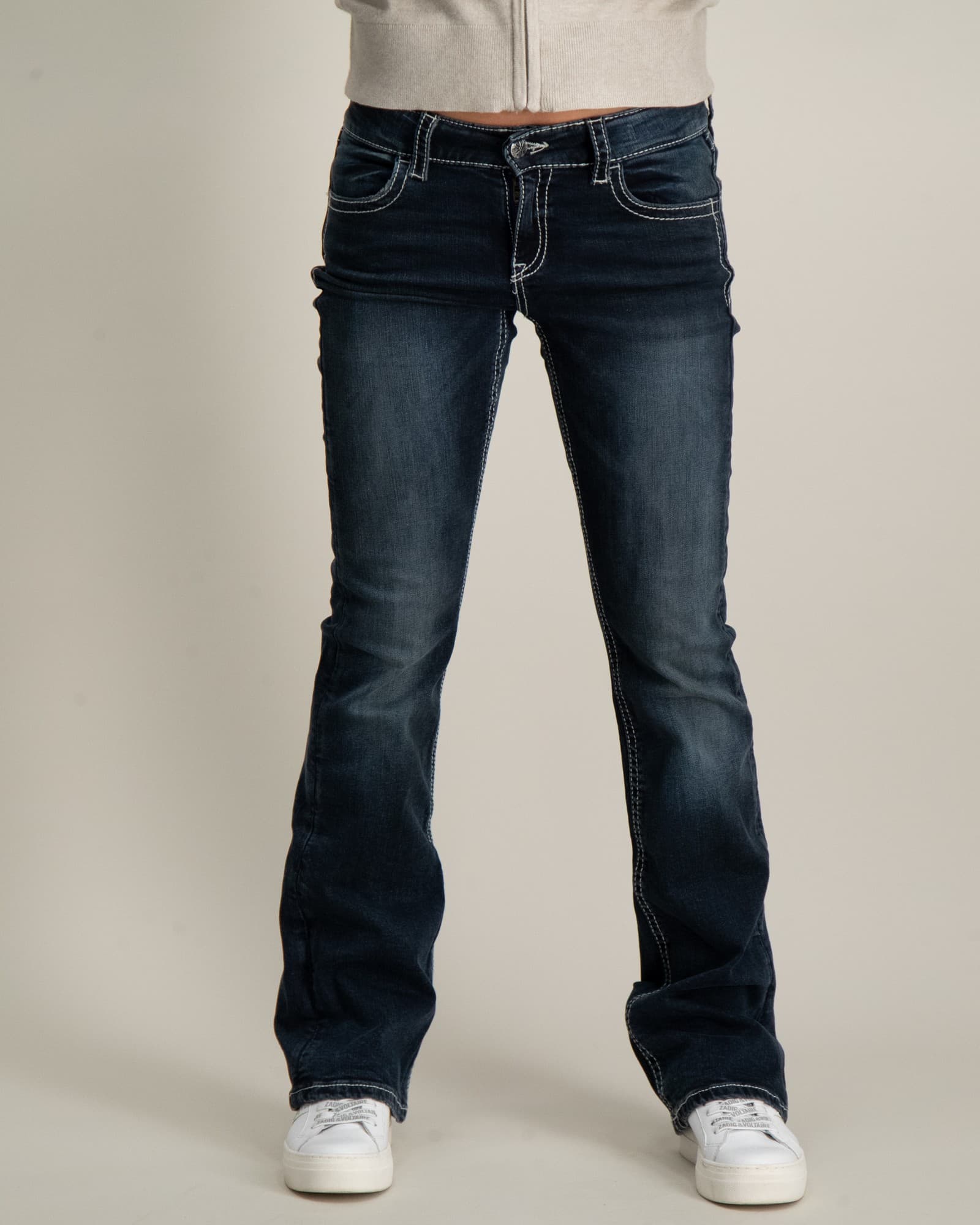 Sparkle low flare jeans